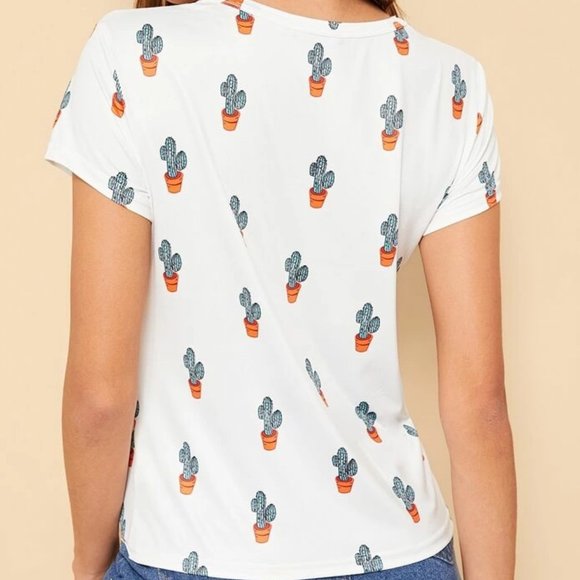 Comfy Cactus Print Tee - Picture 2 of 3
